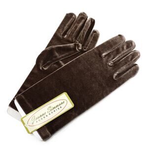Mocha Velvet Wrist Length Dress Gloves Church Formal Evening Accessory – Hey Viv
